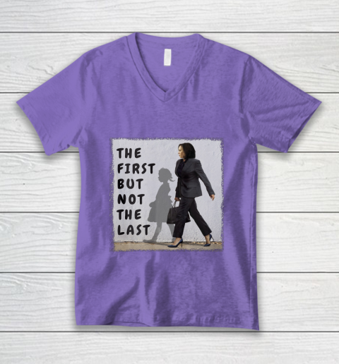 The First But Not The Last Kamala Harris Ruby Bridges Madam V-Neck T-Shirt 8
