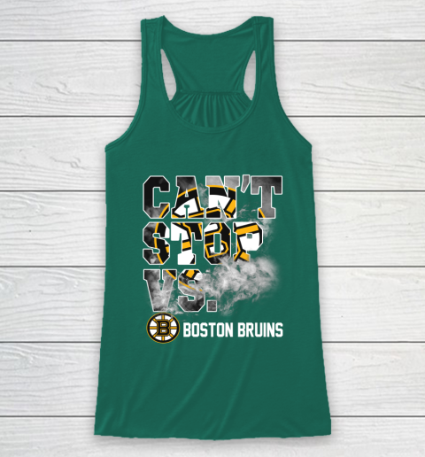 NHL Boston Bruins Hockey Can't Stop Vs Racerback Tank 5