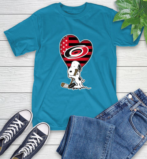 Carolina Hurricanes NHL Hockey The Peanuts Movie Adorable Snoopy T-Shirt 8