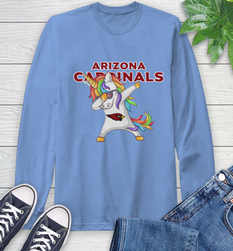 Arizona Cardinals NFL Football Funny Unicorn Dabbing Sports Long Sleeve T-Shirt 11