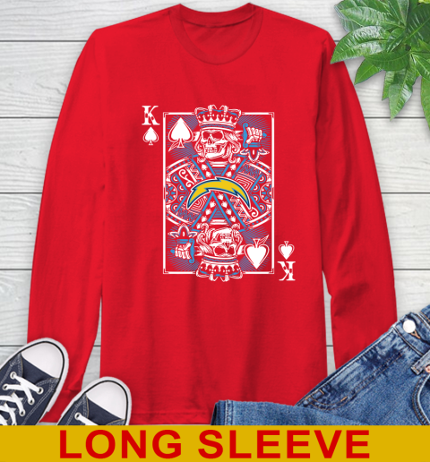 Los Angeles Chargers NFL Football The King Of Spades Death Cards Shirt Long Sleeve T-Shirt 12