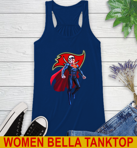 NFL Superman DC Sports Football Tampa Bay Buccaneers Racerback Tank 9