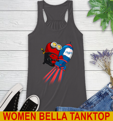 MLB Baseball Los Angeles Dodgers Deadpool Minion Marvel Shirt Racerback Tank 10