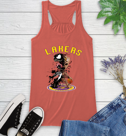 NBA Los Angeles Lakers Basketball Venom Groot Guardians Of The Galaxy Racerback Tank 4