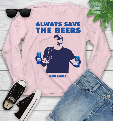 Always Save The Bees Beers Bud Light Jeff Adams Beers Over Baseball Youth Long Sleeve 7