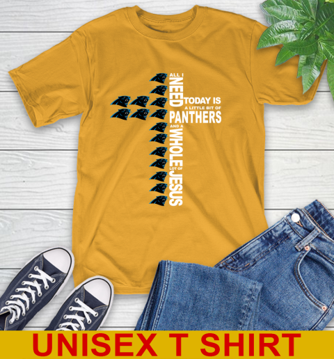 NFL All I Need Today Is A Little Bit Of Carolina Panthers Shirt T-Shirt 2