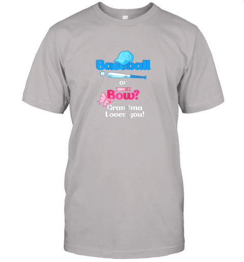 jb2e baseball or bows gender reveal shirt grandma loves you jersey t shirt 60 front ash