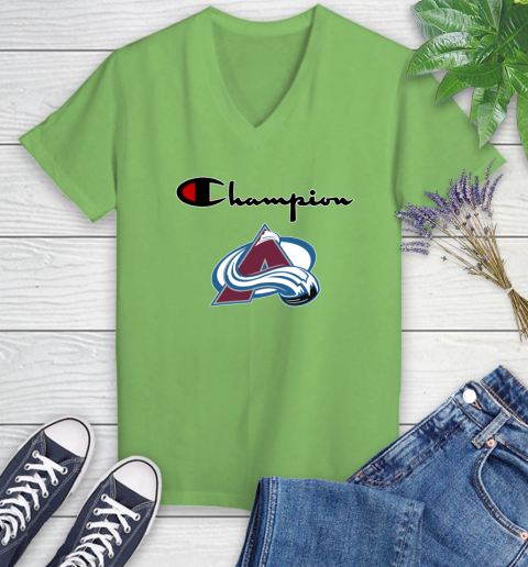 NHL Hockey Colorado Avalanche Champion Shirt Women's V-Neck T-Shirt 7