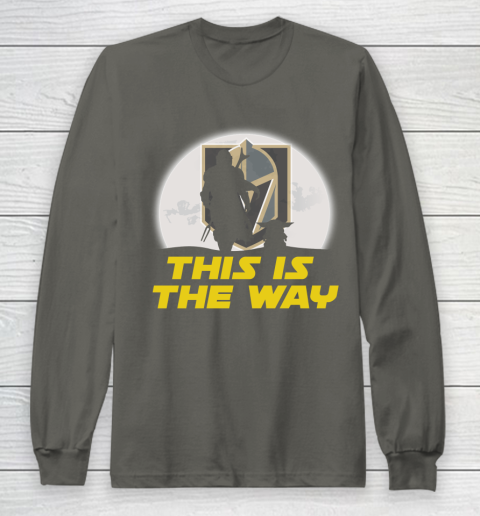 Vegas Golden Knights NHL Ice Hockey Star Wars Yoda And Mandalorian This Is The Way Long Sleeve T-Shirt 5