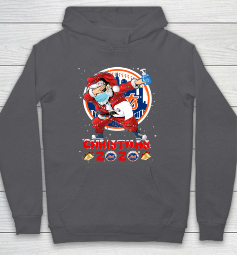 New York Mets Funny Santa Claus Dabbing Christmas 2020 MLB Hoodie 4