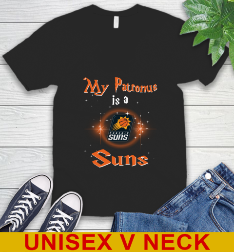 NBA Basketball Harry Potter My Patronus Is A Phoenix Suns V-Neck T-Shirt