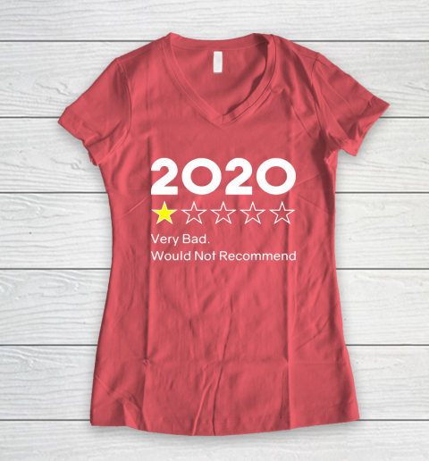 2020 One Star Very Bad Would Not Recommend Women's V-Neck T-Shirt 4