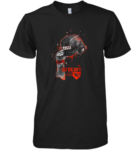 Oregon State Beavers Rising Baseball Hat Shirt  Apparel Premium Men's T-Shirt