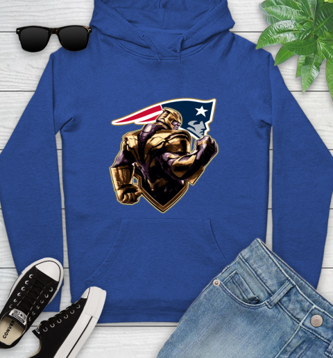 NFL Thanos Avengers Endgame Football Sports New England Patriots Youth Hoodie 9