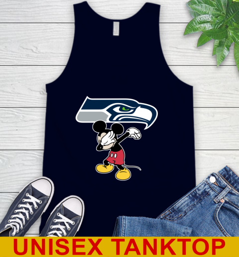 Seattle Seahawks NFL Football Dabbing Mickey Disney Sports Tank Top 3
