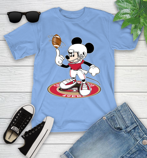 NFL Football San Francisco 49ers Cheerful Mickey Disney Shirt Youth T-Shirt 11