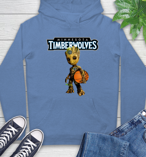 Minnesota Timberwolves NBA Basketball Groot Marvel Guardians Of The Galaxy Hoodie 11