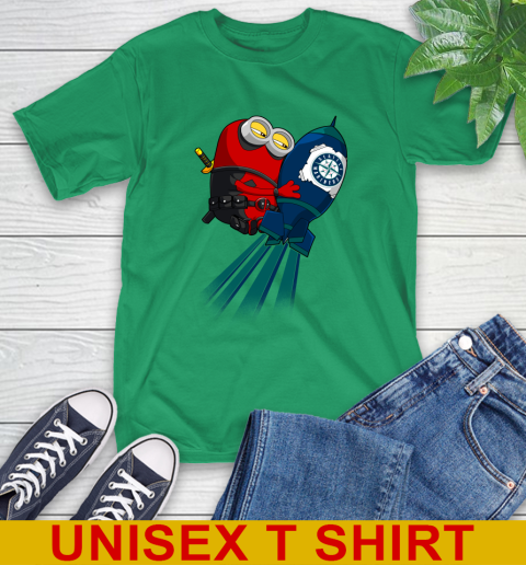 MLB Baseball Seattle Mariners Deadpool Minion Marvel Shirt T-Shirt 7