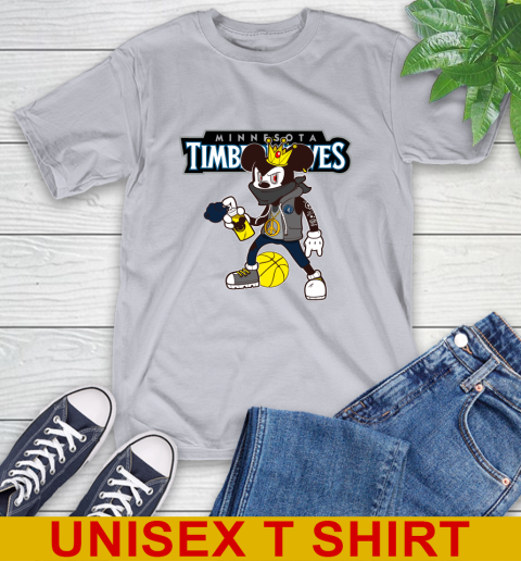 Minnesota Timberwolves NBA Basketball Mickey Peace Sign Sports T-Shirt 6