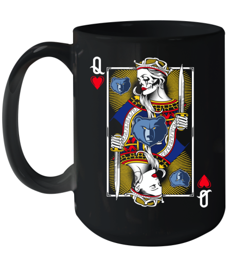 NBA Basketball Memphis Grizzlies The Queen Of Hearts Card Shirt Ceramic Mug 15oz