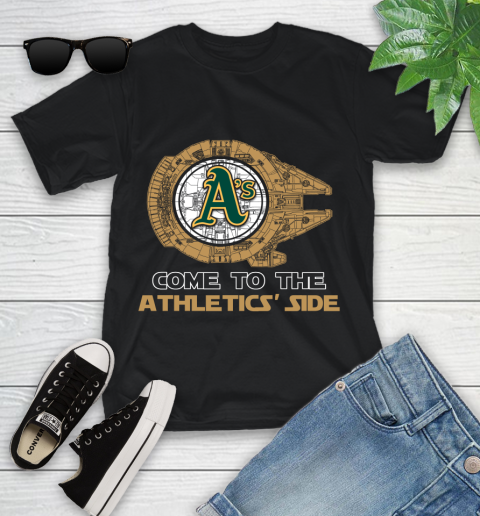 MLB Come To The Oakland Athletics Side Star Wars Baseball Sports Youth T-Shirt