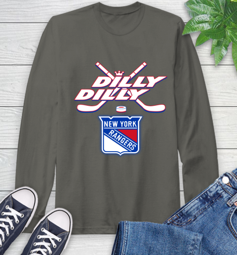 NHL New York Rangers Dilly Dilly Hockey Sports Long Sleeve T-Shirt 8