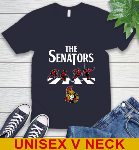 NHL Hockey Ottawa Senators The Beatles Rock Band Shirt V-Neck T-Shirt 2