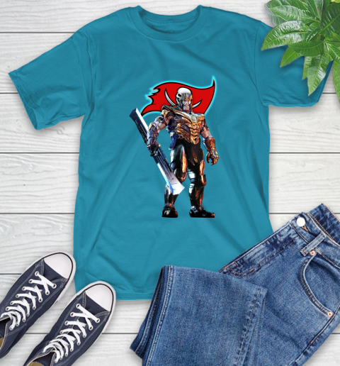 NFL Thanos Gauntlet Avengers Endgame Football Tampa Bay Buccaneers T-Shirt 8