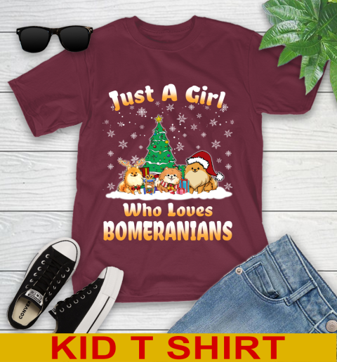 Christmas Just a girl who love pomeranians dog pet lover 101