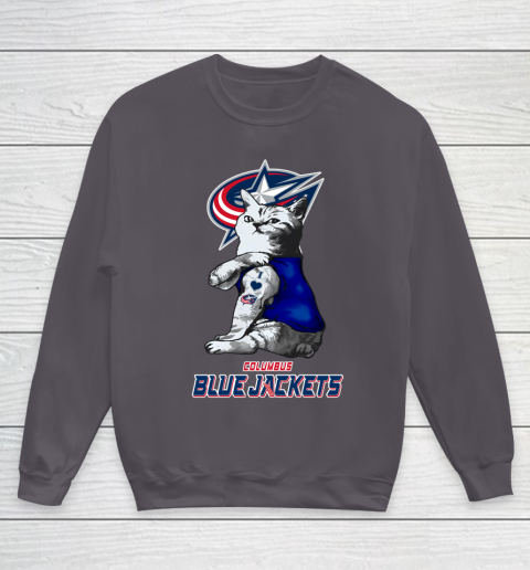 NHL My Cat Loves Columbus Blue Jackets Hockey Youth Sweatshirt 5