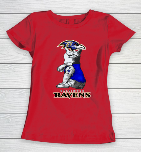 NFL Football My Cat Loves Baltimore Ravens Women's T-Shirt 10 NFL Football My Cat Loves Baltimore Ravens Women's T-Shirt - Image 10