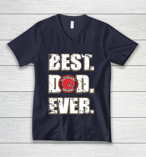 NFL Cleveland Browns Football Best Dad Ever Family Shirt V-Neck T-Shirt 2