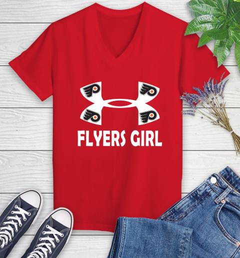 NHL Girl Under Armour Hockey Women's V-Neck T- Shirt | Tee For Sports