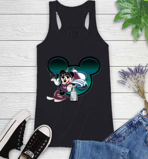 NHL Colorado Avalanche Stanley Cup Mickey Mouse Disney Hockey T Shirt Racerback Tank 2