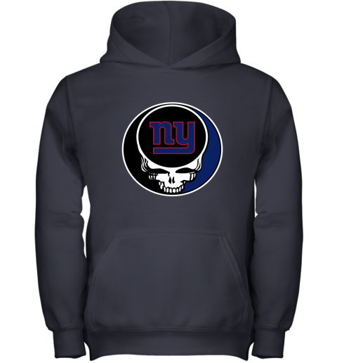 NFL New York Giants Grateful Dead Rock Band Football Sports ATM6IP0r9Rx youth hoodie 43 95 151514 front navy