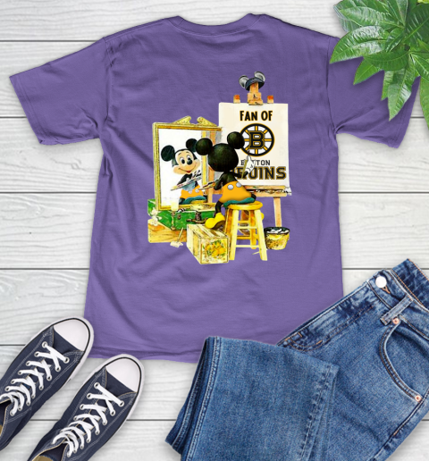 NHL Hockey Boston Bruins Mickey Drawing Shirt 53