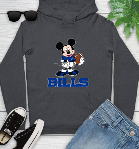 NFL Football Buffalo Bills Cheerful Mickey Mouse Shirt Youth Hoodie 8