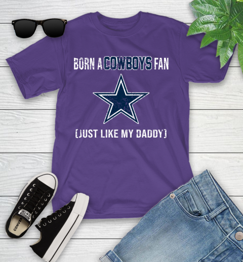 NFL Dallas Cowboys Loyal Football Fan Just Like My Daddy Shirt Youth T-Shirt 3