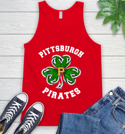 MLB Pittsburgh Pirates Three Leaf Clover St Patrick's Day Baseball Sports Tank Top 5