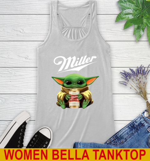 Star Wars Baby Yoda Hugs Miller High Life Beer Shirt 37