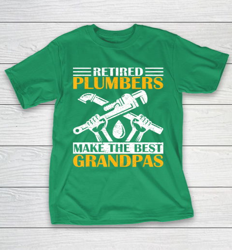 GrandFather gift shirt Vintage Retired Plumber Make The Best Grandpa Retirement Tee T Shirt T-Shirt 5