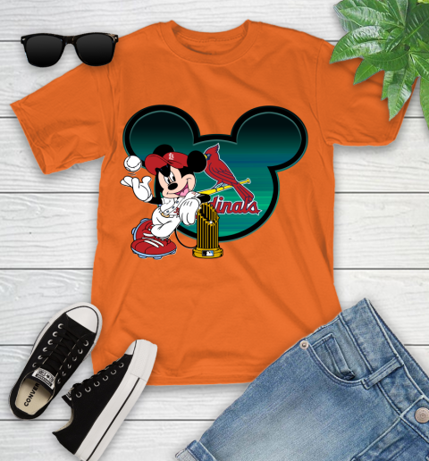 MLB St.Louis Cardinals The Commissioner's Trophy Mickey Mouse Disney Youth T-Shirt 7