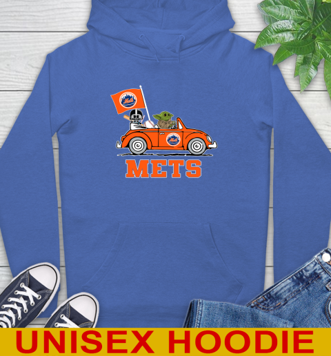 MLB Baseball New York Mets Darth Vader Baby Yoda Driving Star Wars Shirt Hoodie 9