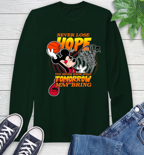 Portland Trail Blazers NBA Basketball Mickey Disney Never Lose Hope Long Sleeve T-Shirt 7