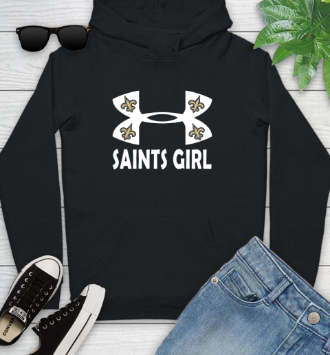 NFL New Orleans Saints Girl Under Armour Football Sports Youth Hoodie