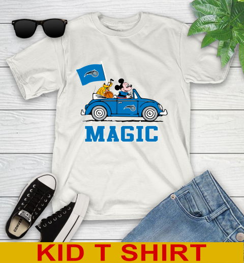 NBA Basketball Orlando Magic Pluto Mickey Driving Disney Shirt Youth T-Shirt