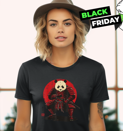 Japanese Panda Samurai Sun Warrior Ronin Art Women's T-Shirt