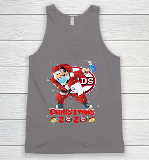 Cincinnati Reds Funny Santa Claus Dabbing Christmas 2020 MLB Tank Top 6