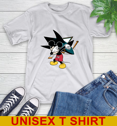 San Jose Sharks NHL Hockey Dabbing Mickey Disney Sports T-Shirt 12