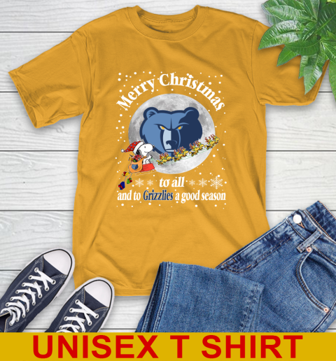 Memphis Grizzlies Merry Christmas To All And To Grizzlies A Good Season NBA Basketball Sports T-Shirt 2
